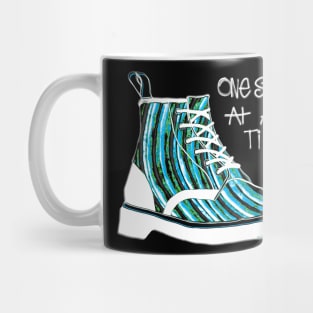 One Step At A Time Blue Mug